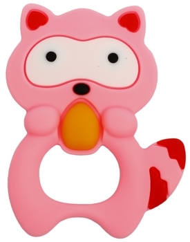 Прорізувач для зубів Lindo Кіт, силіконовий, світло-рожевий (LI 321 к рож) - Pampik