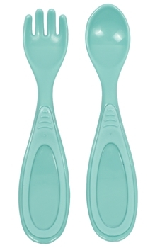 Виделочка і ложечка Lindo, бірюзовий (Li 806 зел) - Pampik