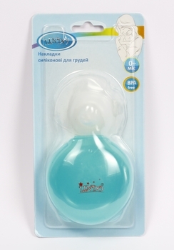 Накладки для груди Lindo, силиконовые, в контейнере, бирюзовый (Li 802 зел) - Pampik - 6