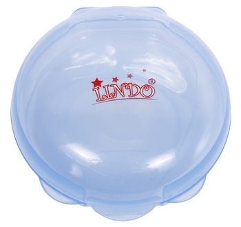 Накладки для груди Lindo, силиконовые, в контейнере, голубой (Li 802 гол) - Pampik - 4