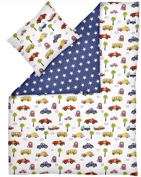 Комплект постільної білизни Cosas Машинки, бязь, 140х110 см, різнобарв'я - Pampik - 2