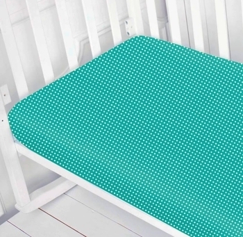 Простирадло на резинці Cosas Преміум, 120х60 см, м'ятний - Pampik - 2