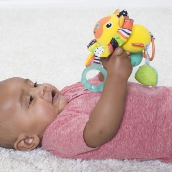 Игрушка-подвеска с прорезывателем Infantino Львенок (216184I) - Pampik - 4