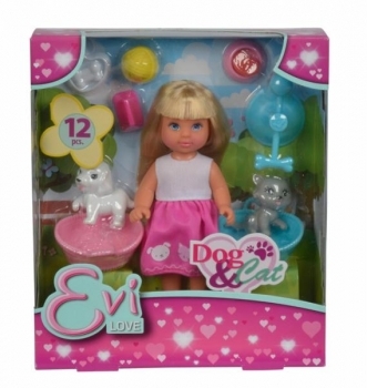 Кукольный набор Simba Эви Домашние питомцы с аксессуарами (5733044) - Pampik