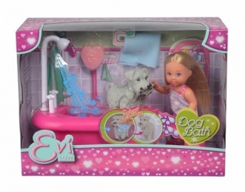 Кукла Simba Эви и набор для купания песика (5733094) - Pampik