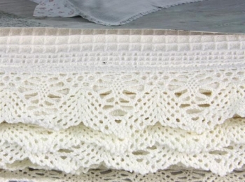 Покрывало-плед IzziHome Dantel, хлопок, 240х180 см, бежевый (543912) - Pampik - 2