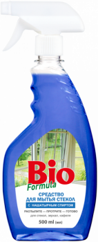 Засіб для миття скла та дзеркал Bio Formula, з нашатирним спиртом, 500 мл - Pampik