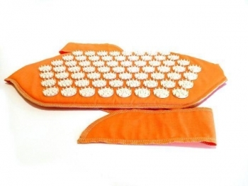 Пояс массажно-акупунктурный Onhillsport с поролоном, 30х20 см, оранжевый (MS-1252-12) - Pampik