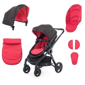 Подарок. Набор текстиля Chicco для коляски Urban, красный (79168.64) - Pampik