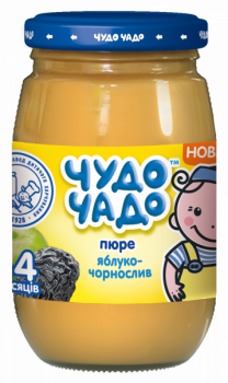 Пюре Чудо-чадо Яблуко-чорнослив, з цукром, 170 г - Pampik