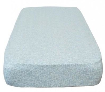 Простирадло на резинці Coo Coo Блакитні сердечка, екокотон, 120х60 см, блакитний (Соо56) - Pampik - 6