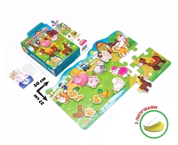 Пазл Vladi Toys Чиє дитинча з липучками, укр. мова, 16 елементів (VT2907-03) - Pampik - 2