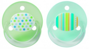 Латексная круглая пустышка Baby-Nova, 0+, 2 шт., зеленый (3966369) - Pampik
