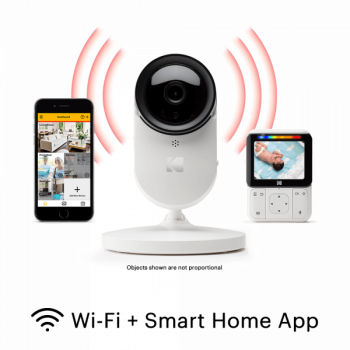 Цифрова відеоняня Kodak Hd WiFi Cherish С220, з батьківським блоком (C220000C220) - Pampik - 4