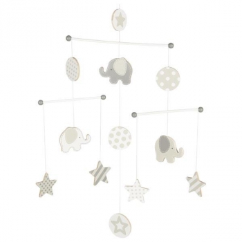 Дерев'яний мобіль Goki Зірки і слоники (52899G) - Pampik