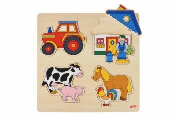 Пазл-вкладиш Goki Ферма (57902G) - Pampik