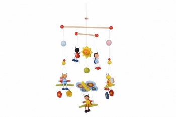 Дерев'яний мобіль Goki Бджоли і жуки (52954G) - Pampik