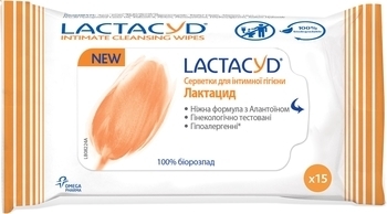 Серветки для інтимної гігієни Lactacyd, 15 шт. - Pampik