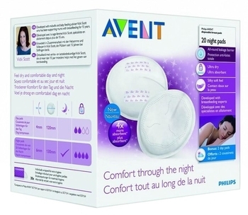 Подарок. Лактационные вкладыши Philips Avent Ночные, 20 шт. (SCF253/20) + - Pampik - 2