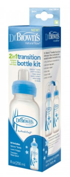 Пляшка-поїльник Dr. Brown's, з вузькою шийкою і змінним носиком, 250 мл, блакитний (SB8192-P3) - Pampik - 3