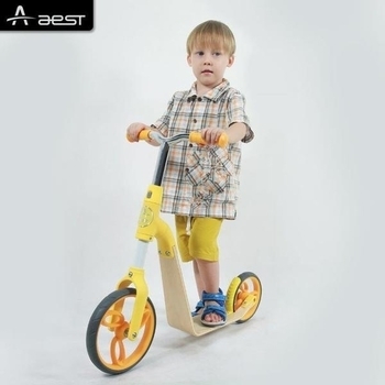 Біговел-самокат Aest B01 2 в 1, жовтий (B01-Yellow) - Pampik - 7