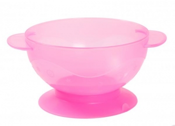 Тарілка на присоску Lindo, рожевий (Рк 033 троянд) - Pampik