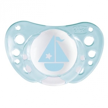 Силіконова пустушка Chicco Physio Аіг, 0-6 місяців, блакитний, 2 шт. (75030.21.00.00) - Pampik - 3