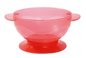 Тарілка на присоску Lindo, червоний (Рк 033 красн) - Pampik