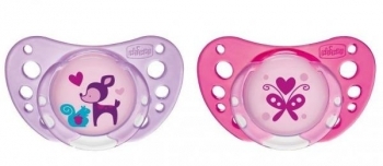 Латексна пустушка Chicco Physio Аіг, 6-16 місяців, рожевий, 2 шт. (75022.11.00.00) - Pampik