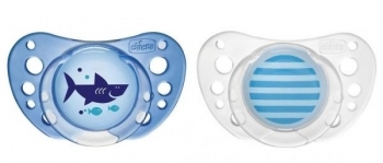 Латексная пустышка Chicco Physio Аir, 16-36 месяцев, голубой, 2 шт. (75024.21.00.00) - Pampik