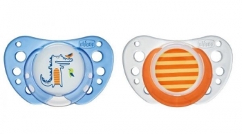 Латексная пустышка Chicco Physio Аir, 6-16 месяцев, голубой, 2 шт. (75022.21.00.00) - Pampik