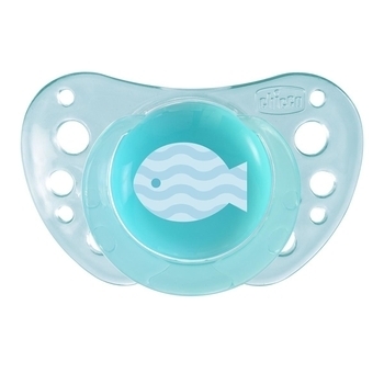 Силіконова пустушка Chicco Physio Аіг, 6-16 місяців, блакитний, 2 шт. (75032.21.00.00) - Pampik - 2