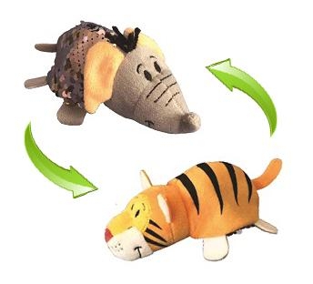 М'яка іграшка ZooPrяtki 2 в 1 Слон і Тигр, 12 см (553IT-ZPR) - Pampik - 3