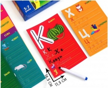 Гра з маркером Vladi Toys Пиши та витирай Букви, українська мова (VT5010-13) - Pampik - 3