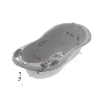 Ванночка дитяча Tega Baby Lux Owls, 102 см, сірий (SO-005-106) - Pampik - 2