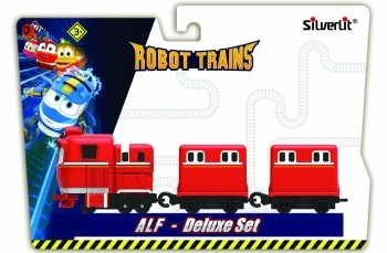 Паровозик з двома вагонами Silverlit Robot Trains Альф (80180) - Pampik - 2