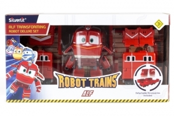 Паровоз-трансформер с двумя вагонами Silverlit Robot Trains Альф (80185) - Pampik - 6
