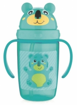 Поїльник із силіконовою трубочкою Canpol babies, 400 мл, бірюзовий (56/500_tur) - Pampik