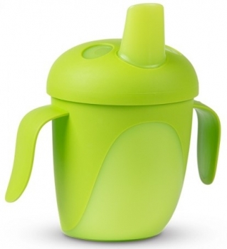Чашка-непроливайка Canpol Babies Тропічні птиці, 240 мл, зелений (76/001_gre) - Pampik