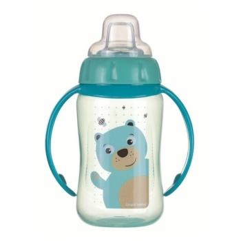 Поїльник тренувальний Canpol Babies Cute Animals Ведмедик, 320 мл, бірюзовий (56/512_tur) - Pampik