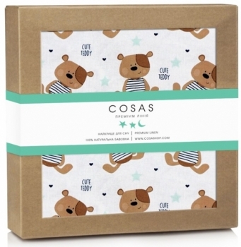 Наматрацник-поверхня Cosas Ведмедики, непромокальний, 120х70 см, бежевий - Pampik