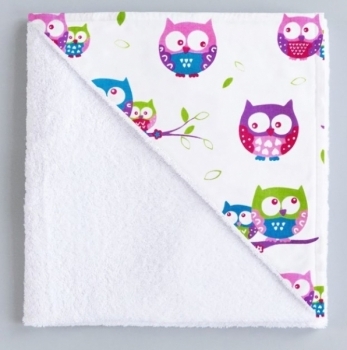 Наматрацник-поверхня Cosas Сови, непромокальний, 120х70 см, білий з фіолетовим - Pampik - 2