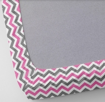 Набір простирадл на резинці Cosas, бязь, 120х60х10 см, білий з рожевим, 2 шт. - Pampik - 4