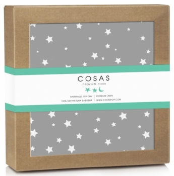 Наматрацник-поверхня Cosas Зірки, непромокальний, 120х70 см, темно-сірий - Pampik