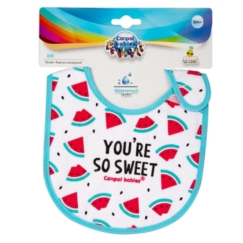 Слинявчик на липучці Canpol Babies So Cool, бавовна, рожевий (15/114_pin) - Pampik - 2