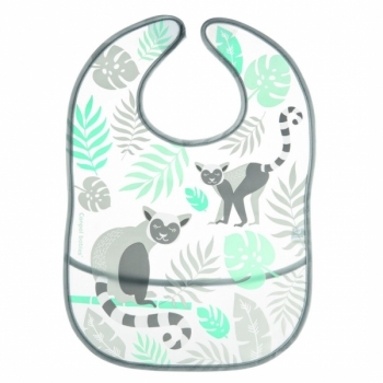 Слюнявчик с карманом Canpol Babies Jungle, серый (9/238_grey) - Pampik