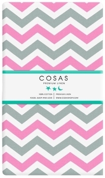 Набор простыней Cosas, бязь, 240х155 см, белый с розовым, 2 шт. - Pampik - 3