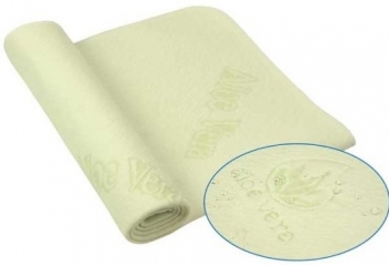 Багаторазова непромокаючий пелюшка Руно Aloe Vera, жаккард, 70х50 см, молочний (5070 Aloe Vera) - Pampik