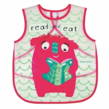 Нагрудник-фартух Canpol Babies Монстрикі, червоний (9/237_red) - Pampik