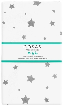 Набір простирадл Cosas, бязь, 240х155 см, білий з блакитним, 2 шт. - Pampik - 2